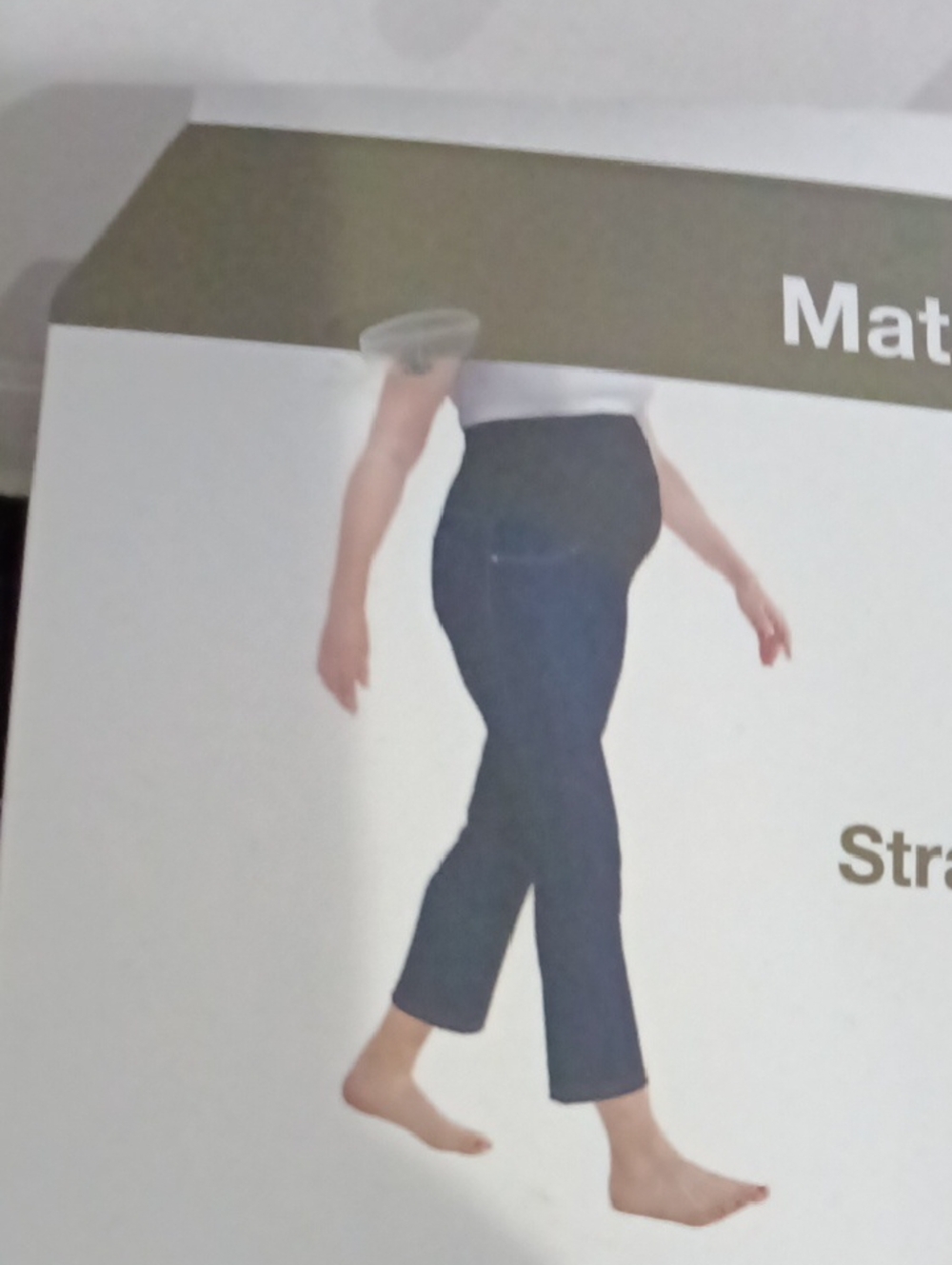 Time and Tru Maternity Dark Denim Blue Straight Leg Jegging